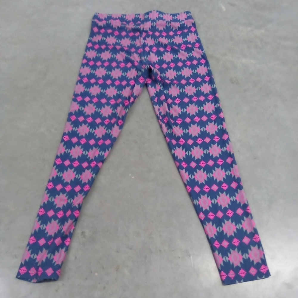Simply Southern Patterned Leggings - Pink and Blue